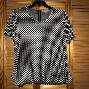 NY Collection Short Sleeve‎ Black Top Size XL